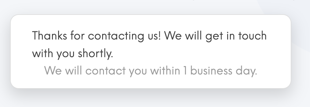 example of a form submission